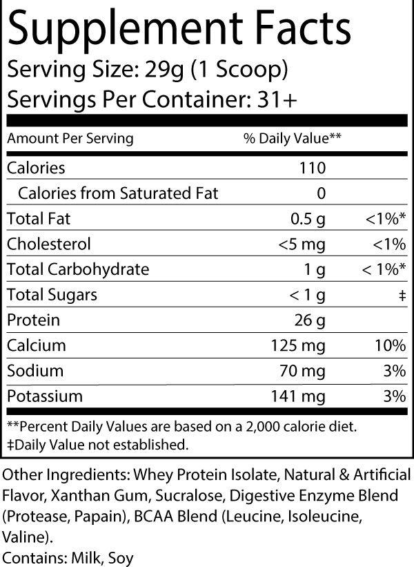 100% Whey Isolate Protein - Forever Vanilla (2 LBS)