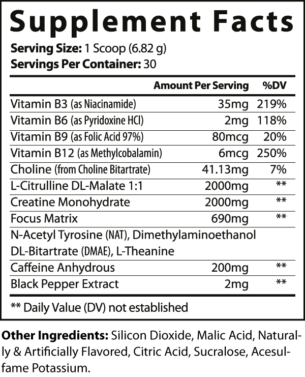 Pre-Workout Drink Mix (Fruit Punch)